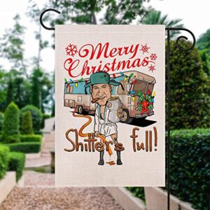 Merry Christmas Garden Flag, National Christmas Decorations Outdoor, Christmas Garden Flag Village, Christmas Holiday Garden Flag, Vertical Double Sided 12.5 x 18 Inch Christmas Yard Decor