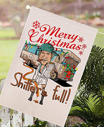 Merry Christmas Garden Flag, National Christmas Decorations Outdoor, Christmas Garden Flag Village, Christmas Holiday Garden Flag, Vertical Double Sided 12.5 x 18 Inch Christmas Yard Decor