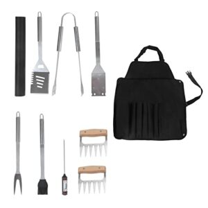 garden kit 9pcs stainless steel grill combination set portable bbq shovel clamp tools set for outdoor camping