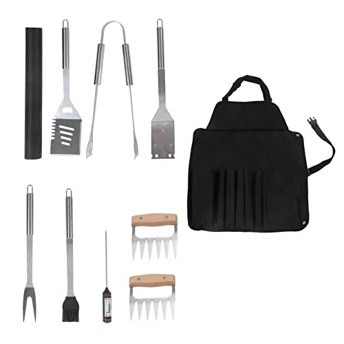 Garden kit 9Pcs Stainless Steel Grill Combination Set Portable BBQ Shovel Clamp Tools Set for Outdoor Camping