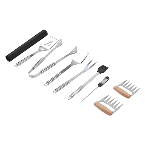 Garden kit 9Pcs Stainless Steel Grill Combination Set Portable BBQ Shovel Clamp Tools Set for Outdoor Camping