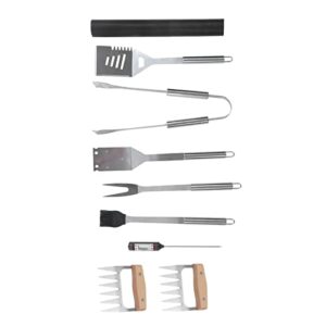 Garden kit 9Pcs Stainless Steel Grill Combination Set Portable BBQ Shovel Clamp Tools Set for Outdoor Camping