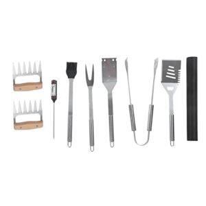 Garden kit 9Pcs Stainless Steel Grill Combination Set Portable BBQ Shovel Clamp Tools Set for Outdoor Camping