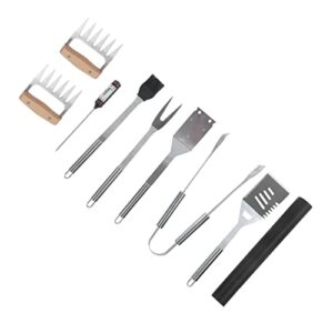 Garden kit 9Pcs Stainless Steel Grill Combination Set Portable BBQ Shovel Clamp Tools Set for Outdoor Camping