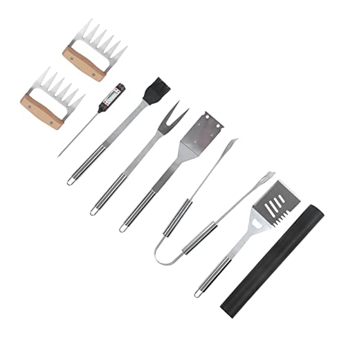 Garden kit 9Pcs Stainless Steel Grill Combination Set Portable BBQ Shovel Clamp Tools Set for Outdoor Camping