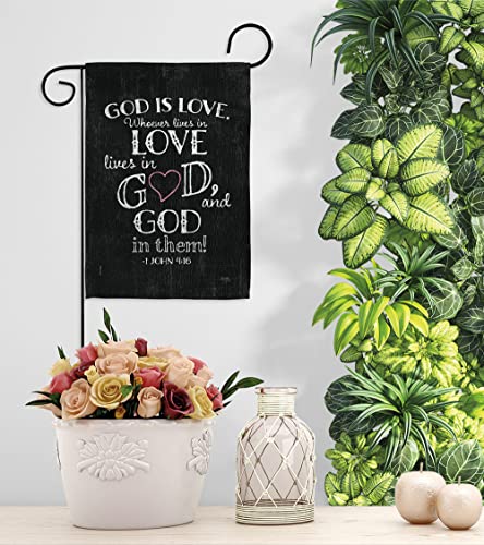 Breeze Decor God is Love Garden Flag Religious Bible Verses Bless Faith Thank Hope Pray Christian Religion House Decoration Banner Small Yard Gift Double-Sided, Made in USA