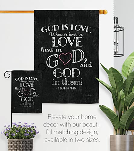 Breeze Decor God is Love Garden Flag Religious Bible Verses Bless Faith Thank Hope Pray Christian Religion House Decoration Banner Small Yard Gift Double-Sided, Made in USA