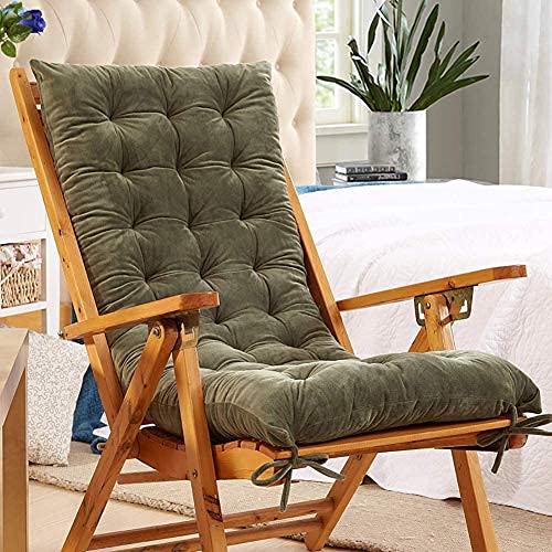 KRIDDR Indoor Thick Recliner Cushions Sun Lounger Garden Patio High Back Crystal Velvet Bench Seat Rocking Chair Cushions