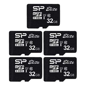 silicon power elite 32gb 5-pack microsd card with adapter
