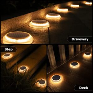 WILLED Solar Step Lights Outdoor, Warm White Solar Deck Lights IP65 Waterproof, Solar Powered Step Lights for Stairs, Post Cap, Fence, Driveway, Walkway, Pathway, Patio, Garden, 1 Pack