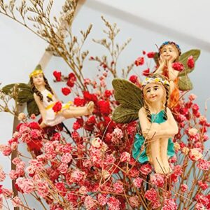 iDOTODO 6 Pcs Resin Miniature Fairies Garden Accessories, Garden Figurine Fairies Decoration Fairy Outdoor Garden for Yard & Lawn(Lovely Fairy) Fairy Miniature Figurine Garden