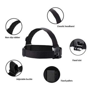 TEKCAM Action Camera Head Strap Chest Harness Belt Mount with Carrying Pouch Compatible with Gopro Hero 11 10 9 8 7 6/AKASO EK7000 Brave 4 V50X Native/Vemont/Dragon Touch/WOLFANG Action Camera