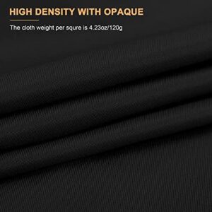 10 x 7 FT Black Backdrop Background for Photography, High Density Polyester Fabric Pure Black Photo Backdrop Curtain Screen Collapsible Seamless for Photoshoot Portraits Party Video Studio Film