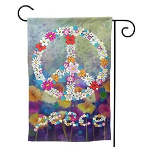 Patsmin Peace Sign Seasonal Garden Flags Suitable for Yard Outdoor Decor Double Sided for All Seasons and Holidays