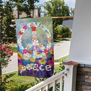 Patsmin Peace Sign Seasonal Garden Flags Suitable for Yard Outdoor Decor Double Sided for All Seasons and Holidays