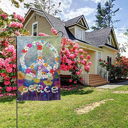 Patsmin Peace Sign Seasonal Garden Flags Suitable for Yard Outdoor Decor Double Sided for All Seasons and Holidays