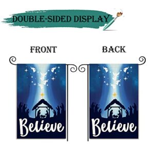 BEZKS Good Friday Garden Flag,Best Choice Believe for Outside 12x18 Double Sided - Religious Yard Decor Christian Farmhouse Holiday Decorations,Spring Floral Garden Flags (FC12)