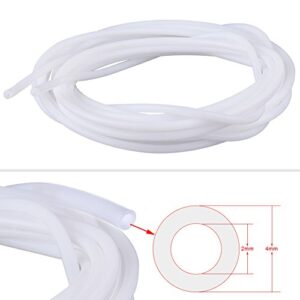 SIQUK 2 Pcs PTFE Teflon Tube (2M) 4 Pcs PC4-M6 Quick Fitting 4 Pcs PC4-M10 Straight Pneumatic Fitting Push to Connect for 3D Printer 1.75mm Filament