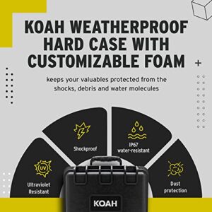 Knox Gear Koah Weatherproof Hard Case with Customizable Foam (10 x 9 x 7 Inch)