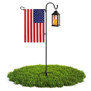 53 inch garden flag pole with flag with anti-wind clip for flag heavy duty garden flag stand (1 pc, 53 inch)…
