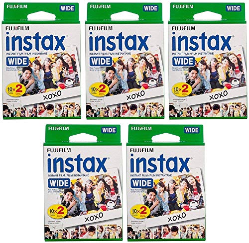 Fujifilm Instax Wide Film for Fuji Instax Wide Camera & Printer (5 Pack) (5 Items)