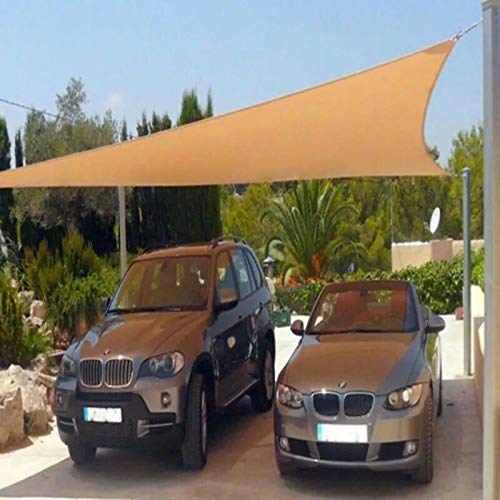 Jesasy Rectangle 10' X 20' Sun Shade Sail Fabric Patio Sail Perfect for Outdoor Patio Garden Canopy Swimming Pools in Color Sand