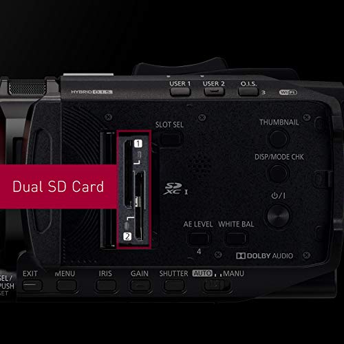 Panasonic X2000 4K Professional Camcorder with 24x Optical Zoom, WiFi HD Live Streaming, 3G SDI Output and VW-HU1 Detachable Handle, HC-X2000 (USA Black)