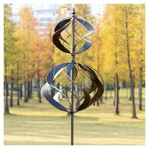 winwindspinner, kinetic metal wind spinner – large outdoor metal wind spinners for yard garden, windmills lawn ornament décor for lawn patio (84 inch)