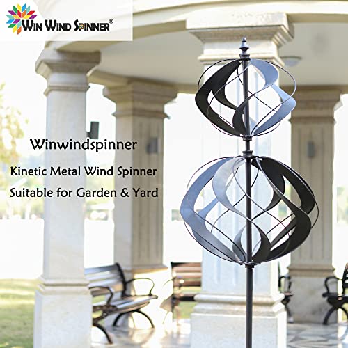 WinWindSpinner, Kinetic Metal Wind Spinner - Large Outdoor Metal Wind Spinners for Yard Garden, Windmills Lawn Ornament Décor for Lawn Patio (84 Inch)