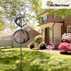 WinWindSpinner, Kinetic Metal Wind Spinner - Large Outdoor Metal Wind Spinners for Yard Garden, Windmills Lawn Ornament Décor for Lawn Patio (84 Inch)