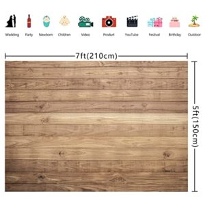 WOLADA 7x5FT Wood Backdrop for Party Wood Floor Backdrop Wood Backdrop Rustic Wood Backdrops for Photography Faux Wood Vinyl Backdrop Baby Shower Backdrops Wooden Backdrop Photo Studio Props 11789