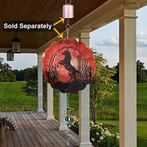 OMCCHK Gazing Ball Spiral Tail Wind Spinner Stabilizer,Stainless Steel Metal Garden Decor with Swivel Hook & Multi Color Sphere,Mirror Orb Silver Helix Hanging Outdoor Indoor Twister Art Ornaments