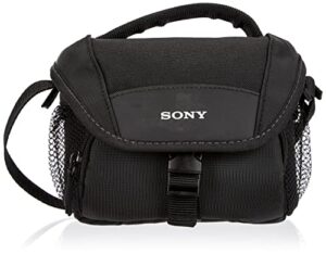 sony lcsu11 soft compact carrying case for cyber-shot cameras (black)