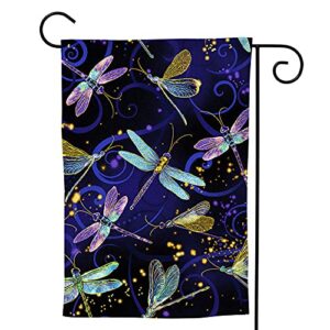 welcome garden flag double sided,outdoor welcome garden decor,small garden flag dragonfly