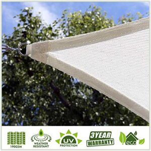 ColourTree 8' x 10' White Sun Shade Sail Rectangle Canopy Awning Fabric Cloth Screen - UV Block UV Resistant Heavy Duty Commercial Grade - Outdoor Patio Carport - (We Make Custom Size)