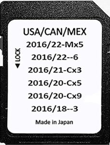 latest update navi.on sd card compatible with: (2016-20)-cx5. (2016-20)-cx9. (2016-22)-cx3. (2016-22)-m***a-6. (2016-18)-m***a-3. (2016-22)-mx5. usa/can/mex