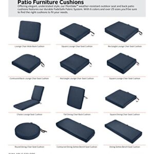 Classic Accessories Montlake FadeSafe Water-Resistant 15 x 2 Inch Round Outdoor Chair Seat Cushion Slip Cover, Patio Furniture Cushion Cover, Heather Indigo Blue, Patio Furniture Cushion Covers