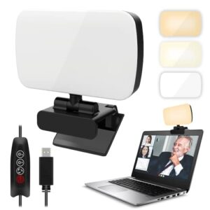 aogled video conference lighting kit,small zoom light with 3 light modes for video recording/live streaming/remote working/distance learning/online meeting/laptop video conferencing,make up