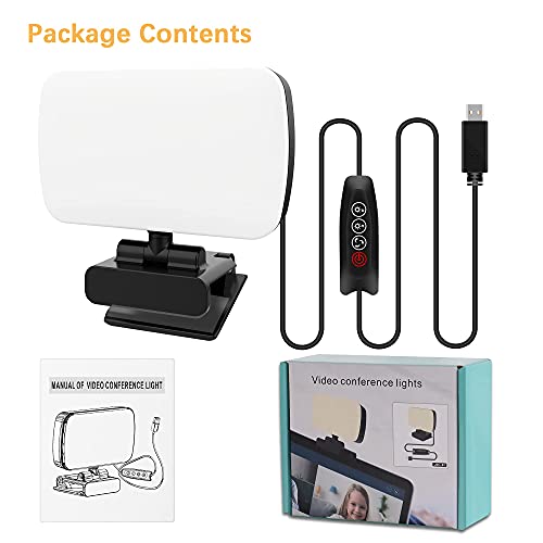 Aogled Video Conference Lighting Kit,Small Zoom Light with 3 Light Modes for Video Recording/Live Streaming/Remote Working/Distance Learning/Online Meeting/Laptop Video Conferencing,Make up