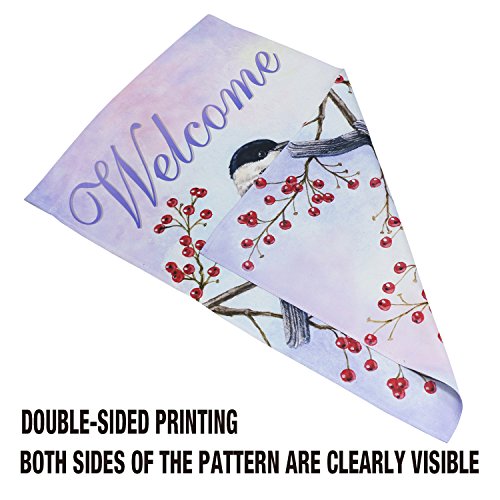 LAYOER Home Garden Flag 13 x 18 Inch House Double Sided Welcome 12 x 18 Inch (Bird Welcome)