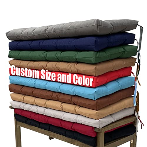 Custom Bench Cushion, Bench Cushions for Indoor Furniture Patio Furniture Cushions, Outdoor/Indoor Non-Slip Tufted Porch Swing Cushions Bench Seat Pad, Wicker Loveseat Cushion for Garden(3.2" Thick)