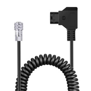 Neewer D-Tap to BMPCC 4K/6K Coiled Power Cable Compatible with Blackmagic Pocket Cinema Camera 4K/6K Gold Mount V Mount Battery Weipu 2 Pin Female to P Tap, 16 inches - 50 inches Length