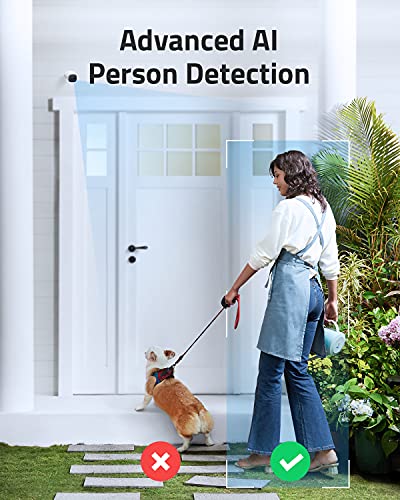 eufy security, SoloCam E40, Outdoor Security Camera, Advanced AI Person-Detection, Two-Way Audio, 2K Resolution, 2.4 GHz Wi-Fi Only, IP65 Weatherproof, No Monthly Fee