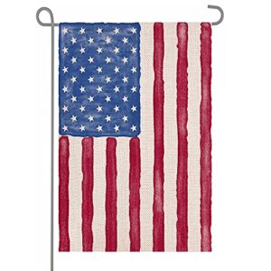 anovo watercolor double sided american burlap garden flags, welcome fourth of july, memorial day, veterans day patriotic outside porch patio farmhouse yard outdoor decorative 12 x 18 inch