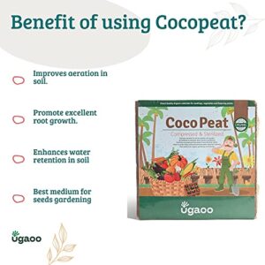 Cocopeat Brick 5 Kg Block for Gardening & Plants, Expands into Coco Peat Powder