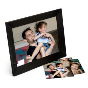 nixplay 10.1 inch smart digital photo frame with wifi (w10f) – black – includes 1 year of nixplay plus for exclusive print discounts, family-sized storage