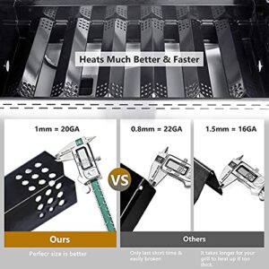 Criditpid Grill Heat Tent Plate Flame Tamer Compatible for Grill Master 720-0697 720-0737, Nexgrill 720-0830H 720-0783E 720-0830A 720-0830D, Porcelain Steel Burner Cover for Nexgrill 720-0830H