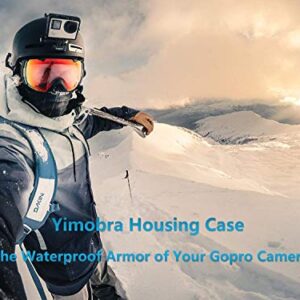 Yimobra Waterproof Housing Case for Gopro Hero 4 and Hero 3+ with Quick Release Mount and Thumbscrew Protective 147FT 45M Underwater Photography Dive Hero Transparent (Presented One More Clip)