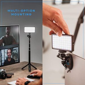 Lume Cube Broadcast Lighting Kit | Zoom Lighting, Webcam Light for Computer | Video Conference Lighting Kit for Laptop with Adjustable Brightness & Color Temperature, Tripod & Suction Mount Included