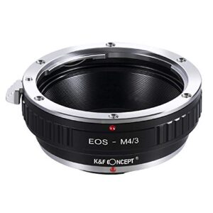 k&f concept lens mount adapter compatible with canon eos (ef/ef-s) mount lens to m4/3（micro four thirds） mft olympus pen and panasonic lumix cameras